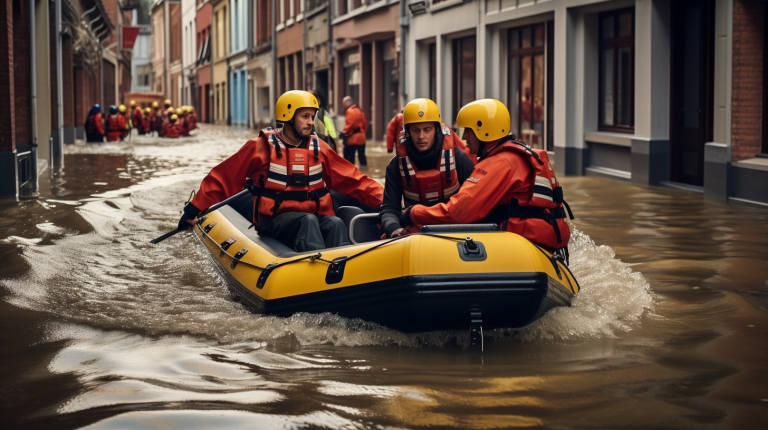 Noodhulpteam uit Antwerpen biedt ondersteuning bij overstromingen in Westhoek
